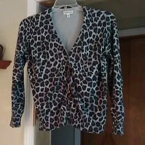 St. John's Bay leopard button down cardigan